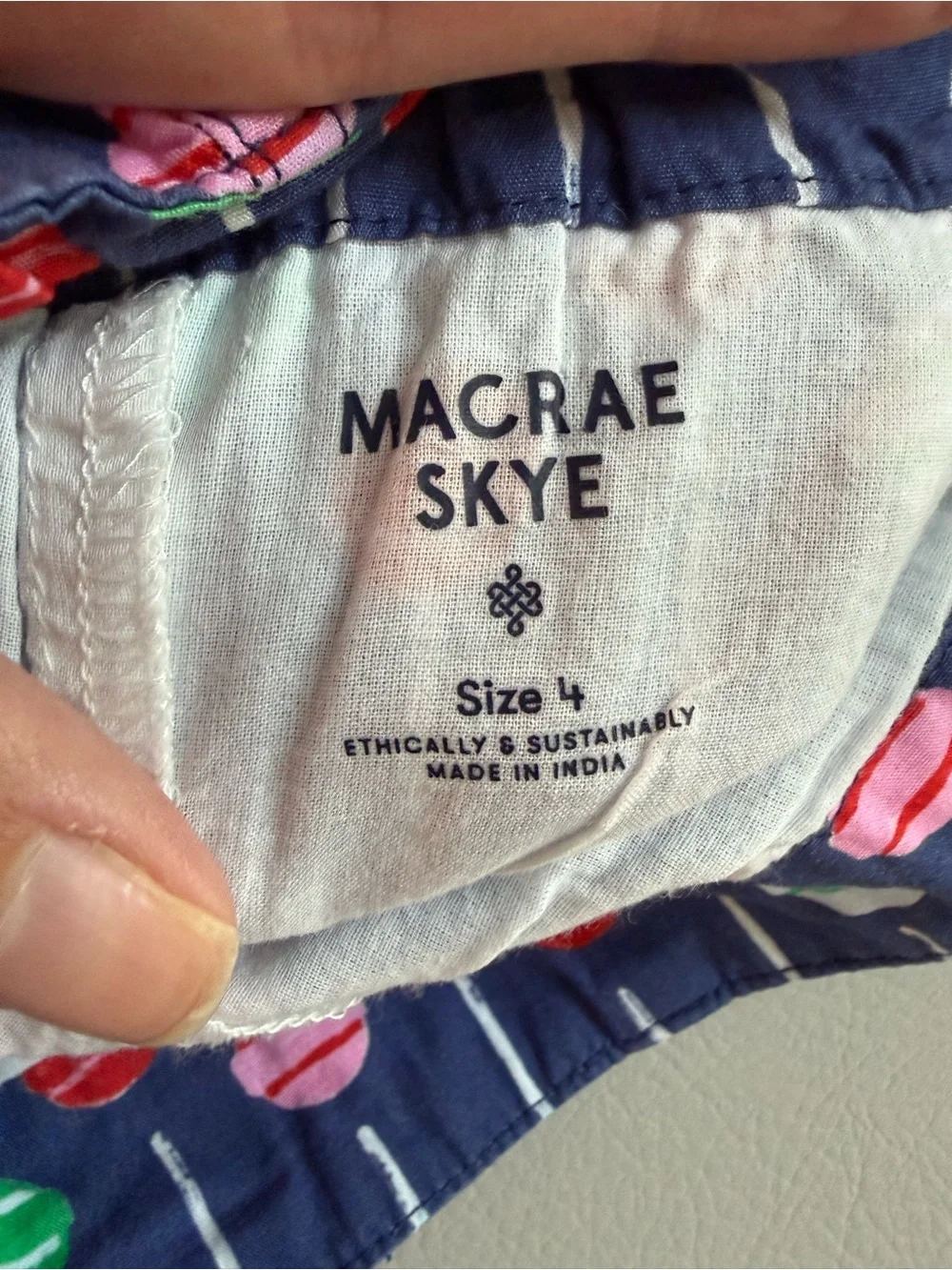 Macrae Skye Tootsie Pop Blacklock Smocked Dress & Jamie Ruffle Shorts Sz 4 4T